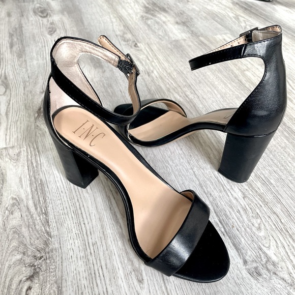 INC International Concepts Shoes - International Concepts (INC) - Black Strappy Block Heel Sandals